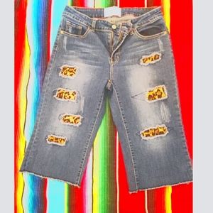 L&B cheetah print capris